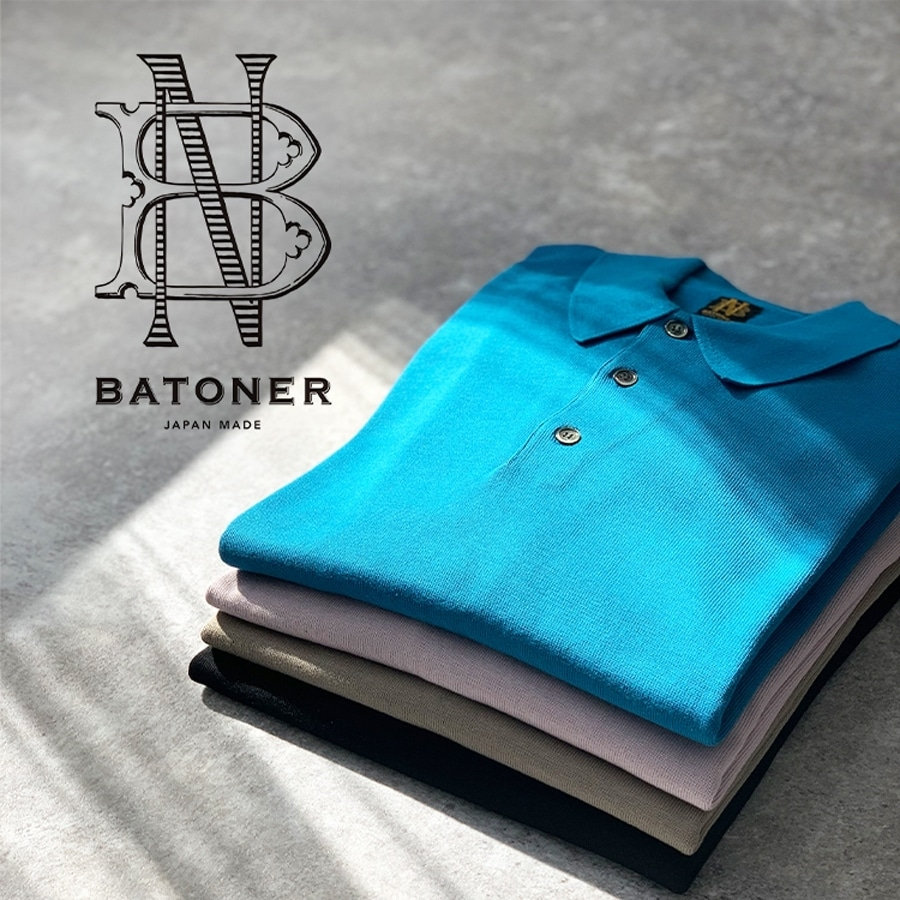 J3546新品バトナー ノーリーズ別注シーアイランドコットン長袖ニットポロシャツ batoner_knitpolo.jpg
