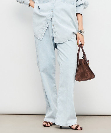 【RM denim】センタープレスハイウエストパンツ