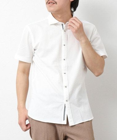 ［WEB限定 SPECIAL PRICE！］《ビジカジ対応》ハイゲージ サッカーストライプパラシュート半袖シャツ 25SS