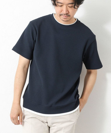 ［WEB限定 SPECIAL PRICE！］【IRM】《吸水速乾/UVカット》ワッフルフェイクレイヤードTee 25SS