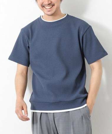 ［WEB限定 SPECIAL PRICE！］【IRM】《吸水速乾/UVカット》ワッフルフェイクレイヤードTee 25SS