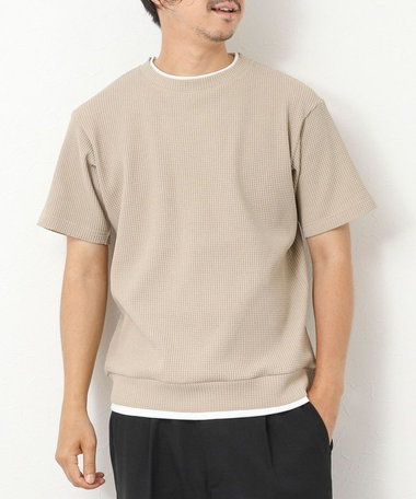 ［WEB限定 SPECIAL PRICE！］【IRM】《吸水速乾/UVカット》ワッフルフェイクレイヤードTee 25SS