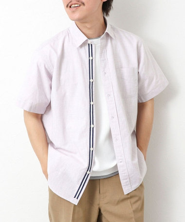 綿麻レギュラーカラー テープシャツ 25SS