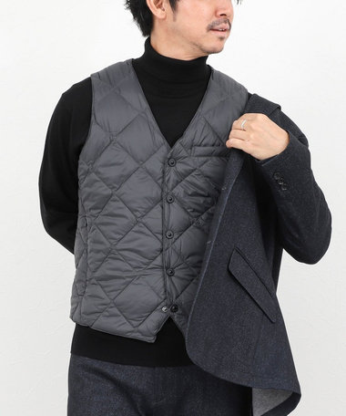 《ビジカジ対応》【TAION/タイオン】SINGLE SNAP BUTTON DOWN GILET 25AW
