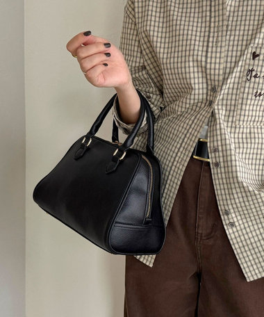 台形ファスナーボストンバッグ