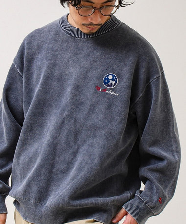 【BOYエンブレム刺繍】Wフェイス フェードプルオーバーニット