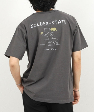【BARNS OUTFITTERS】別注 MAP GOLDEN STATE プリントTシャツ 26SS