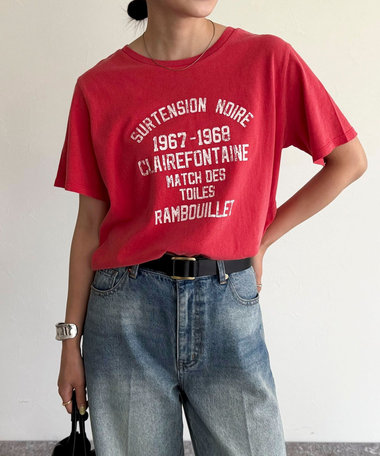 ヴィンテージライクピグメントTシャツ