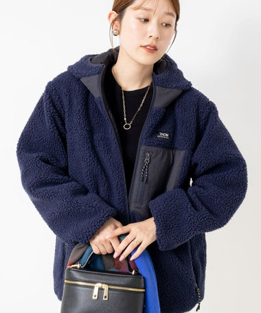 【WEB＆一部店舗限定色アイテム】ボア×ダウンフーミドル丈ダウン(リバーシブル)