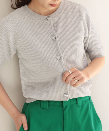 ま*よ様 L'AUBE カーディガン loose knit hoodie / ルーズニットパーカー（カーディガン/ボレロ