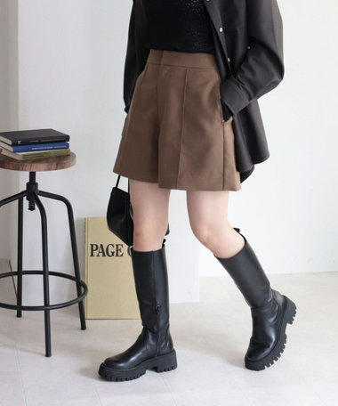 ピンタック ショートパンツ