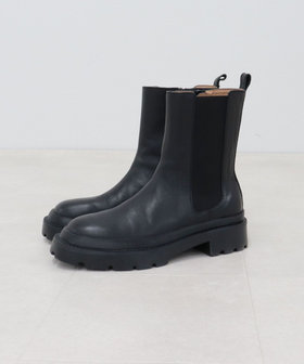 【専用ページ】美品　アトリエブルージュ　厚底サイドゴアブーツ　ブラック　M 33%OFF】ブーツ レディース 厚底 ショートブーツ 伸びる 歩き