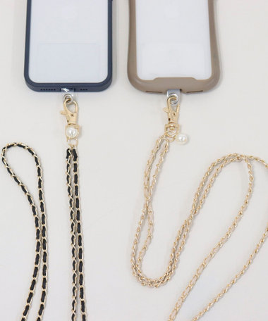 合皮チェーンスマホショルダー