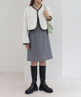 日本未発売*miumiu*シームレス キャミソールワンピース ロゴ入 切り替えデザインクロスキャミワンピース[品番：AMTW0004654