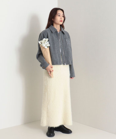 【セットアップ可能】刺繍入りZIPブルゾン