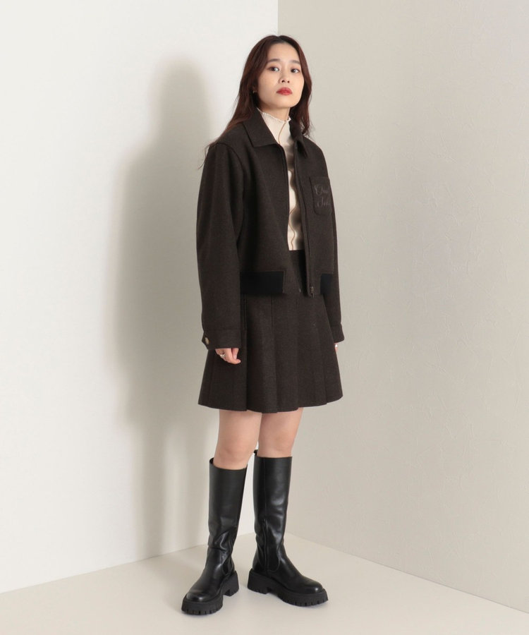【セットアップ可能】タックプリーツミニスカート