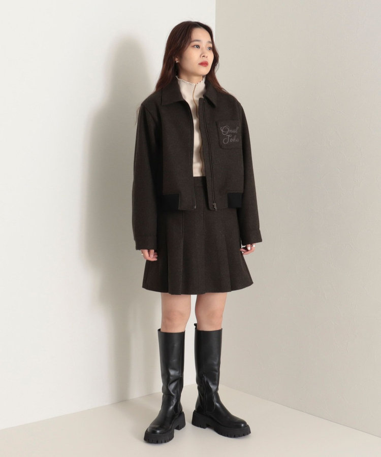 【セットアップ可能】タックプリーツミニスカート