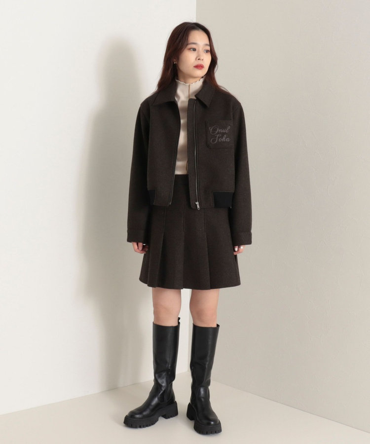 【セットアップ可能】タックプリーツミニスカート