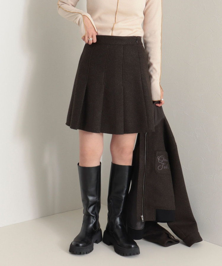 【セットアップ可能】タックプリーツミニスカート