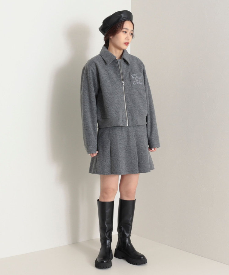 【セットアップ可能】タックプリーツミニスカート