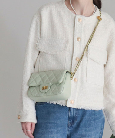 キルトフラップチェーンポシェット