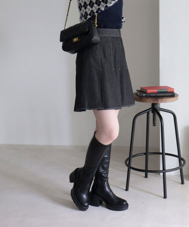 ラグヒールストレッチロングブーツ