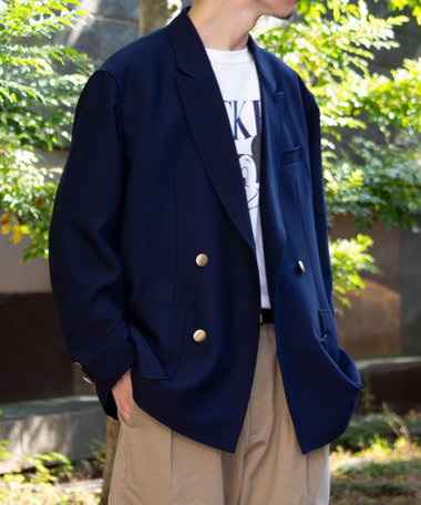 GLOSTER/グロスター】NAVY BLAZER ネイビーブレザー 紺ブレ 金ボタン