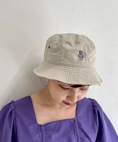 ストライプシャツベア バケットハット【ユニセックス】