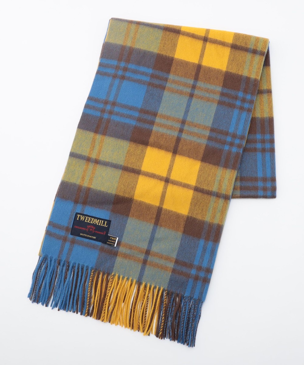 【TWEEDMILL】チェック柄ウールストール
