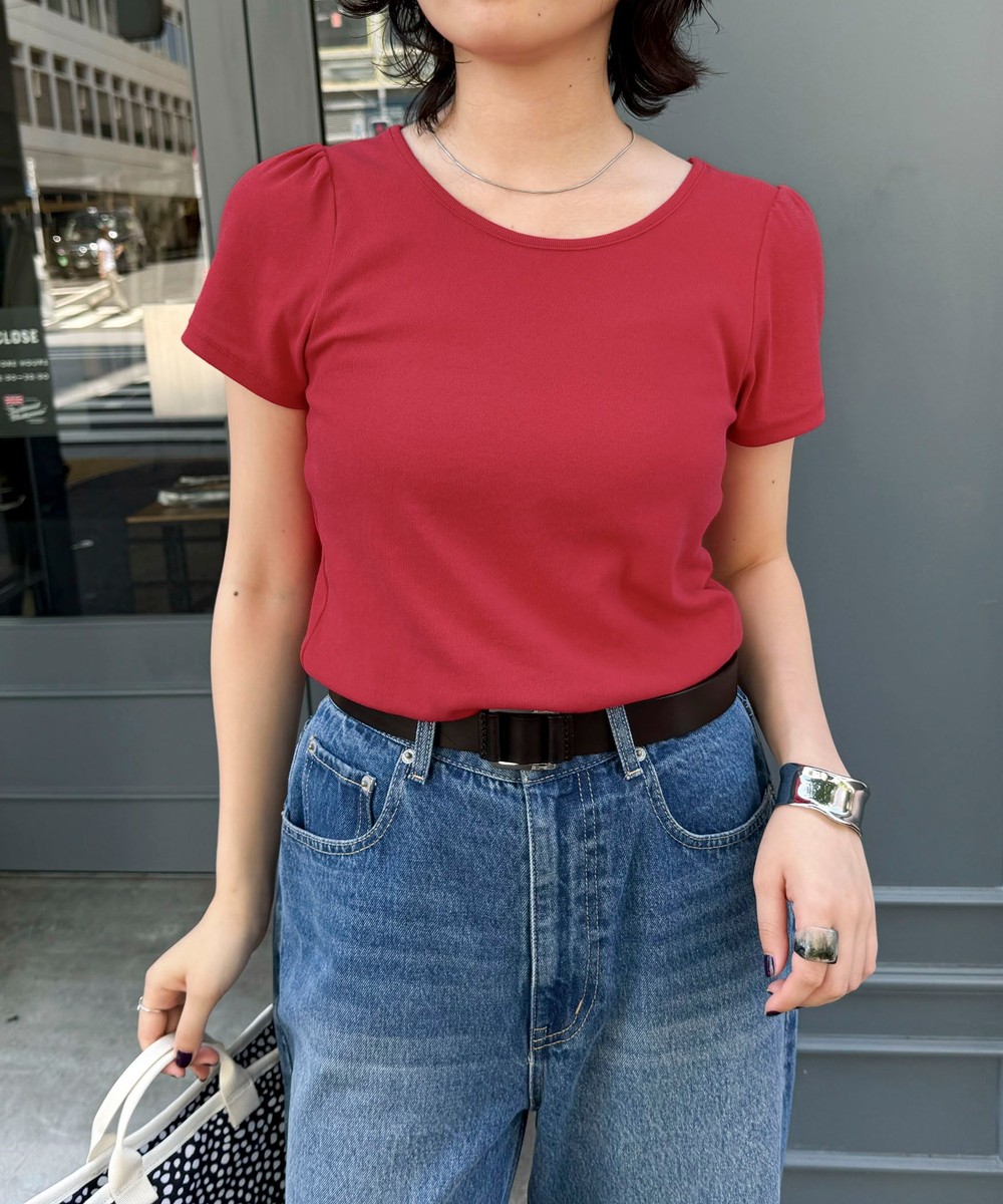 パフスリーブコンパクトTシャツ