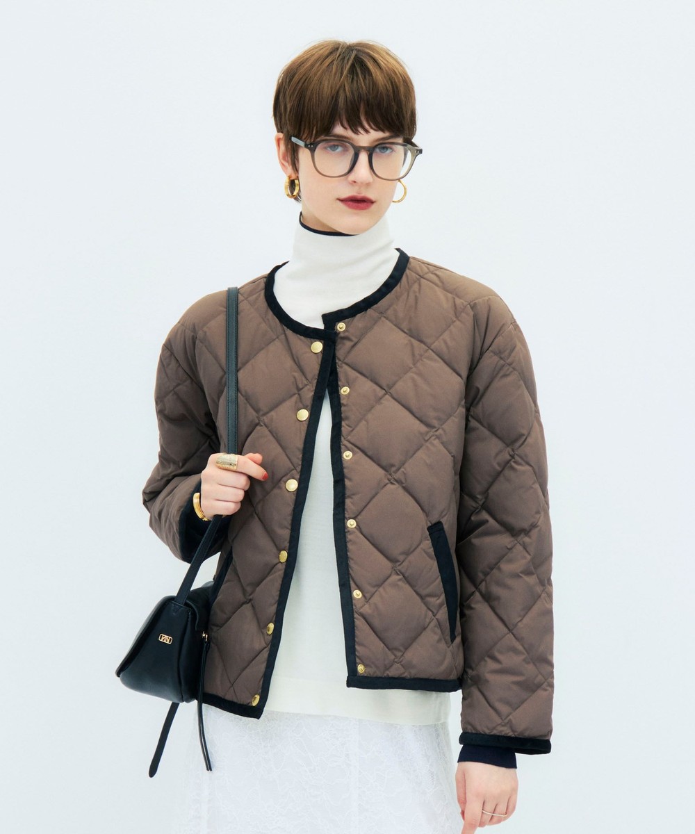 【TAION×LIMONTA】別注ベロアパイピングショートダウン
