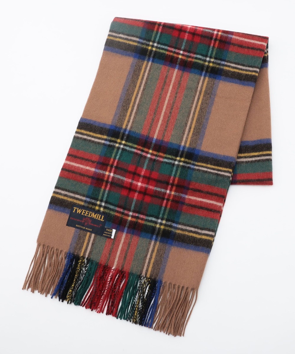 【TWEEDMILL】チェック柄ウールストール