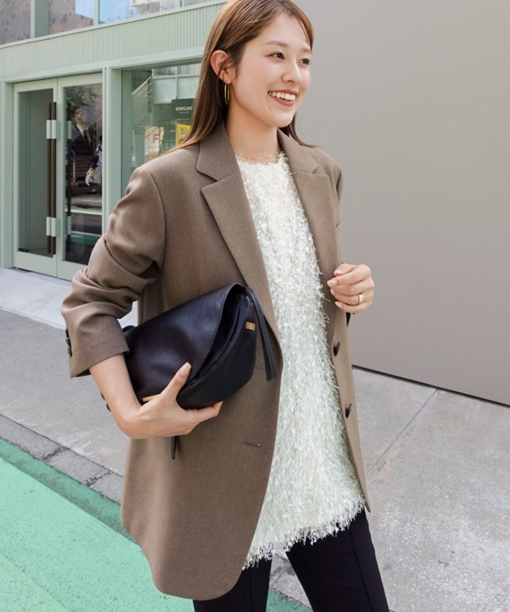 【PR阿部☆別注】《抗ピリング/ストレッチ》ウォッシャブルダブルクロスオーバージャケット