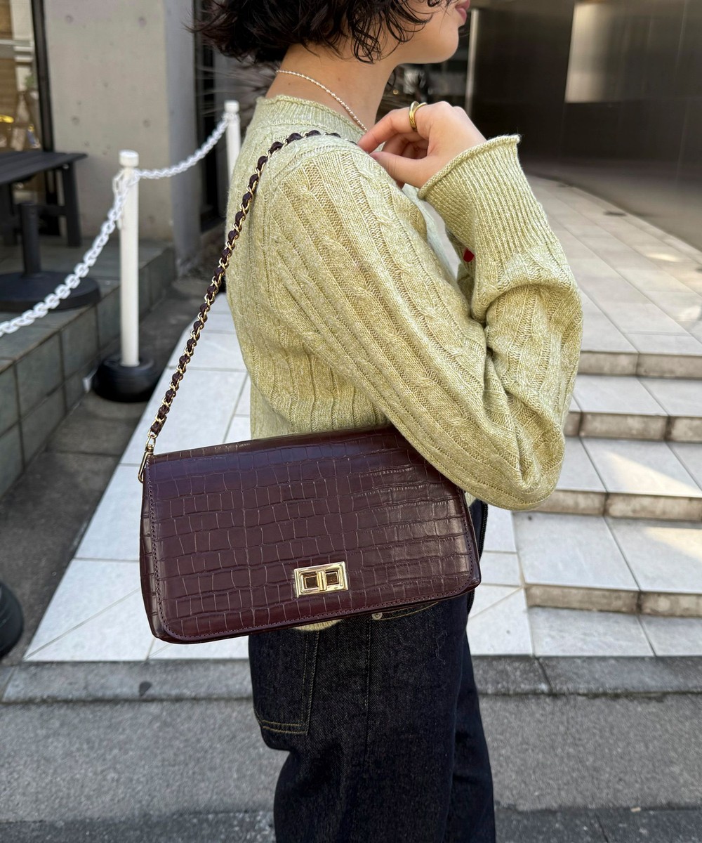 《ショルダーストラップ付き》ビンテージライクチェーンバッグ