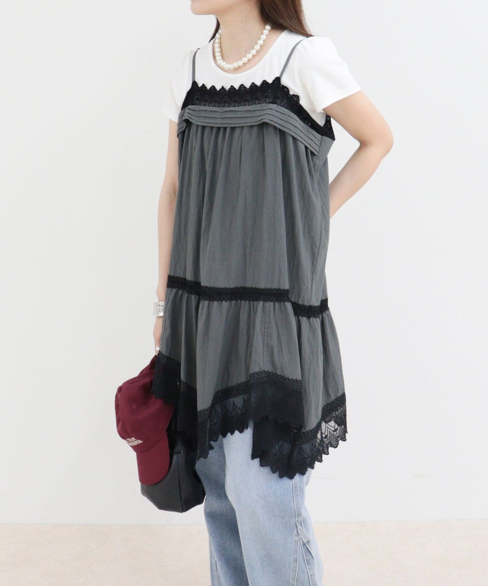 ［WEB限定 TIME SALE！］レースキャミチュニック