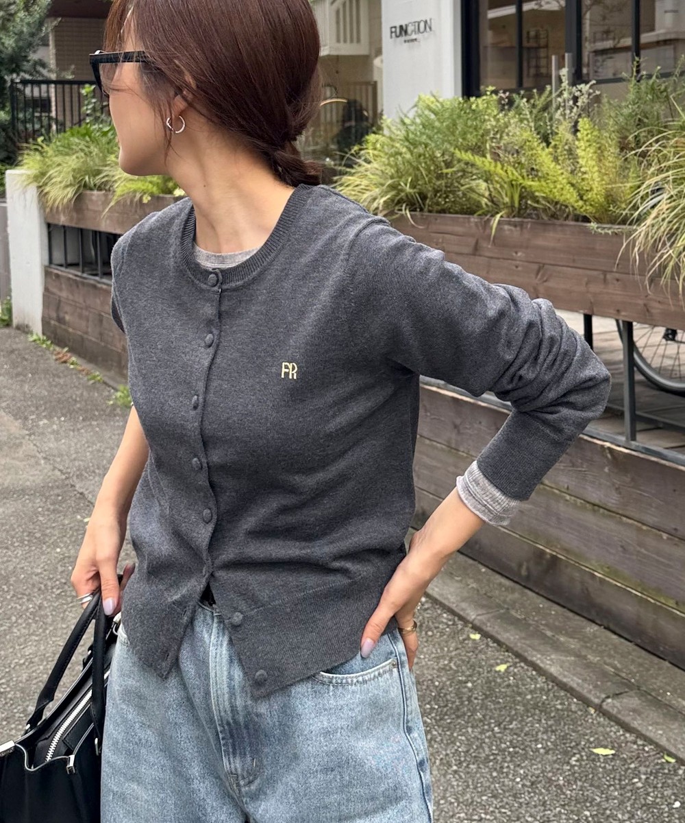 ［WEB限定 SPECIAL PRICE！］FR刺しゅうBASIC天竺カーディガン