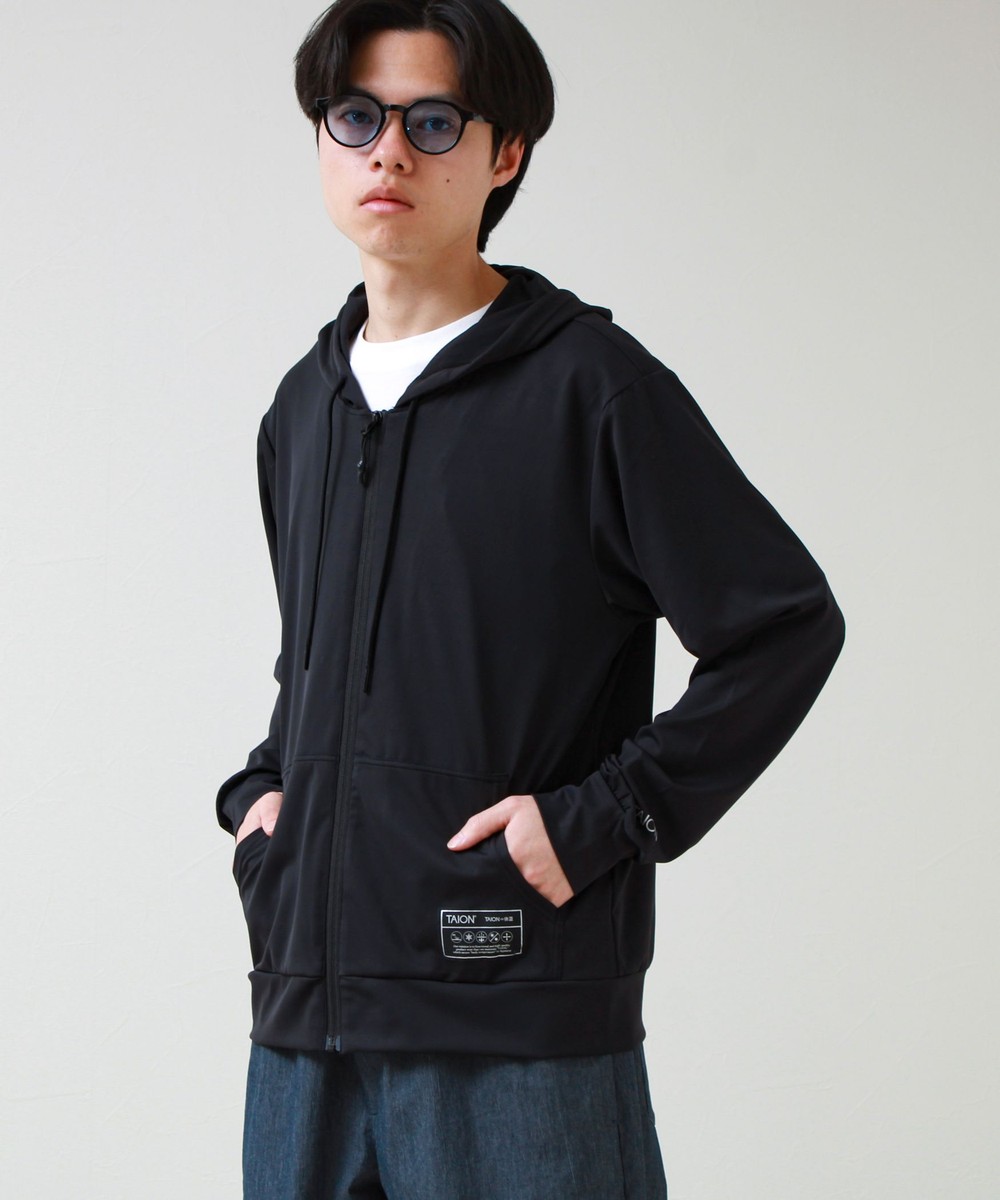 【TAION/タイオン】UV DRY RASH GUARD ZIP PK