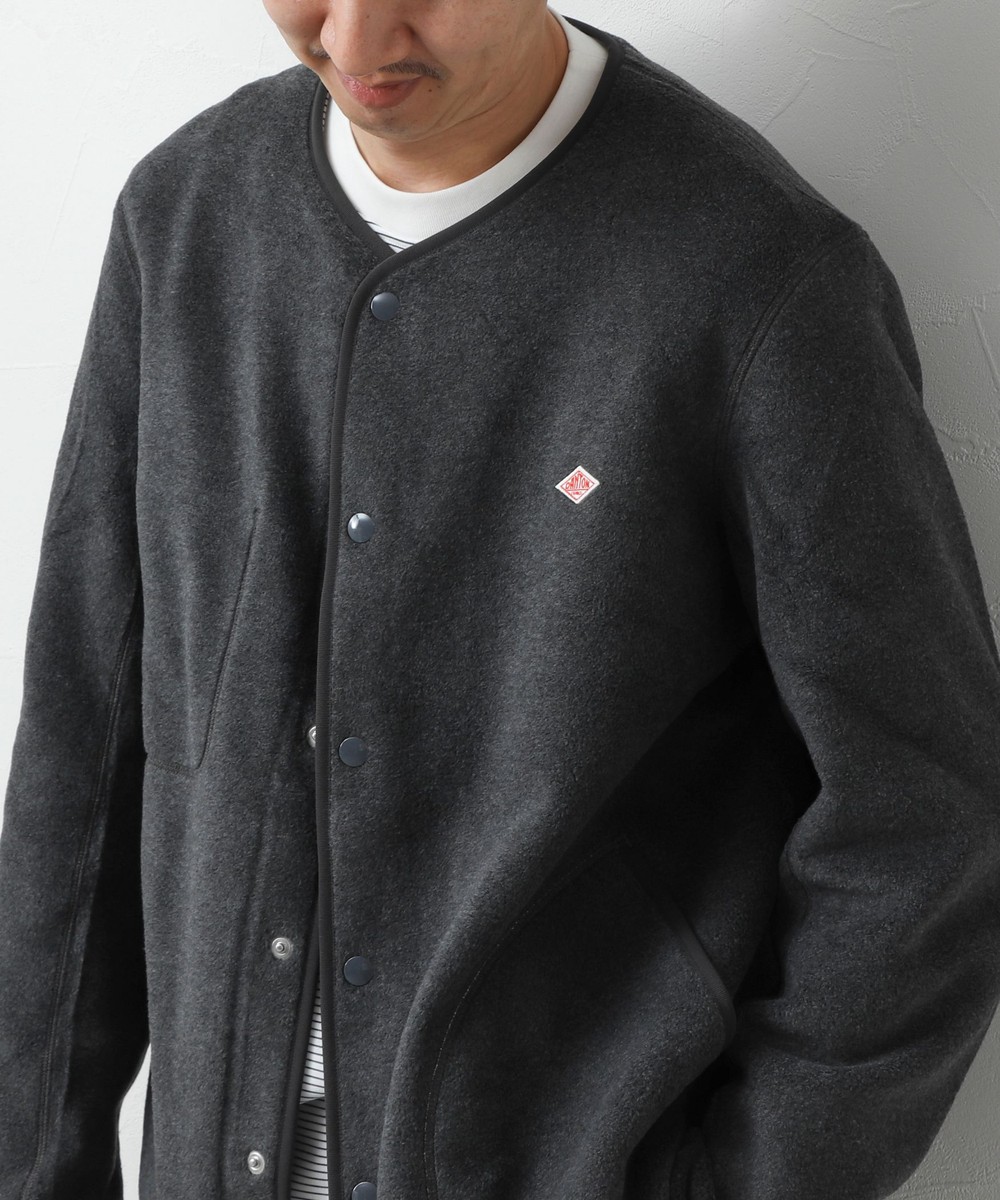 【DANTON/ダントン】FLEECE COLLARLESS JACKET（JD-8939）26AW