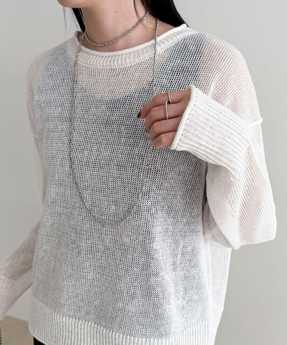 LINEN100ニットプルオーバー