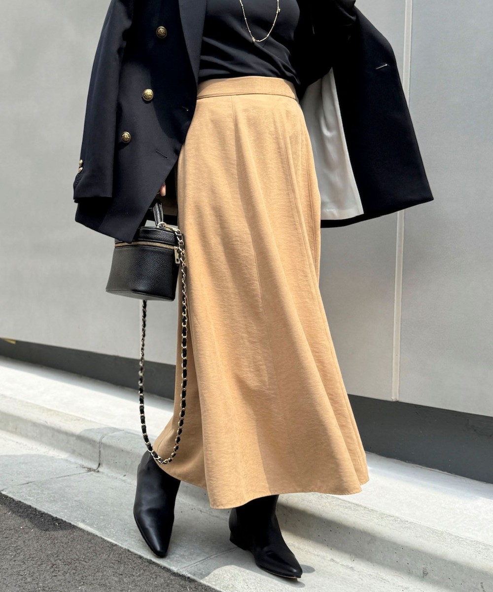 ウォッシャブルスエードフレアスカート