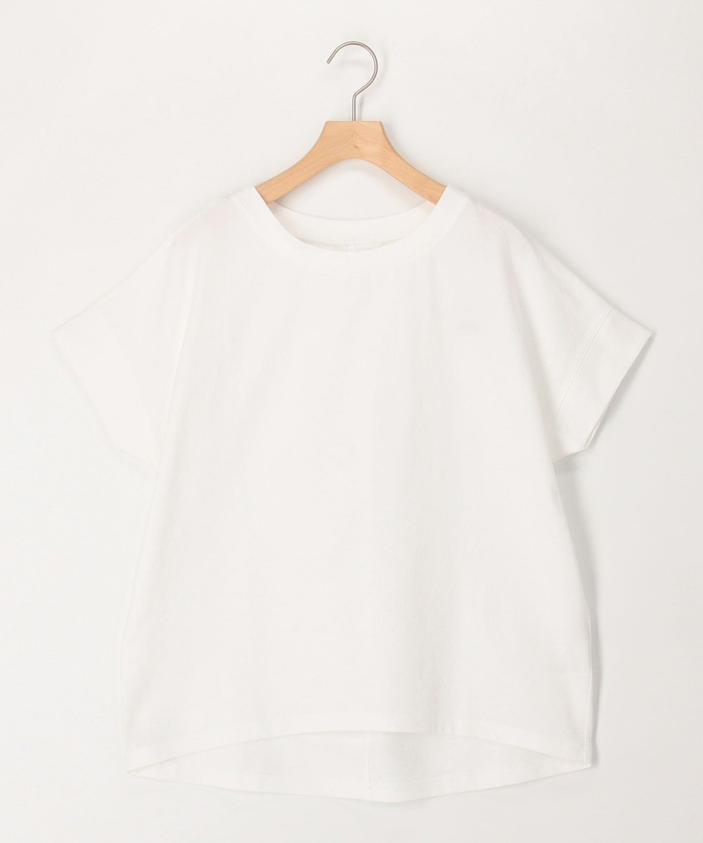 麻調ジャージー袖口ダブルTシャツ