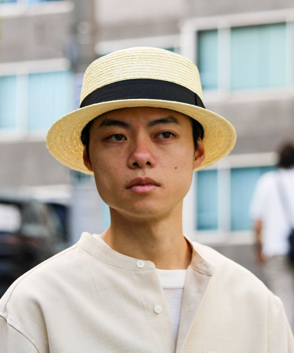 【夏の定番クラシック】STRAW BOATHER HAT カンカン帽