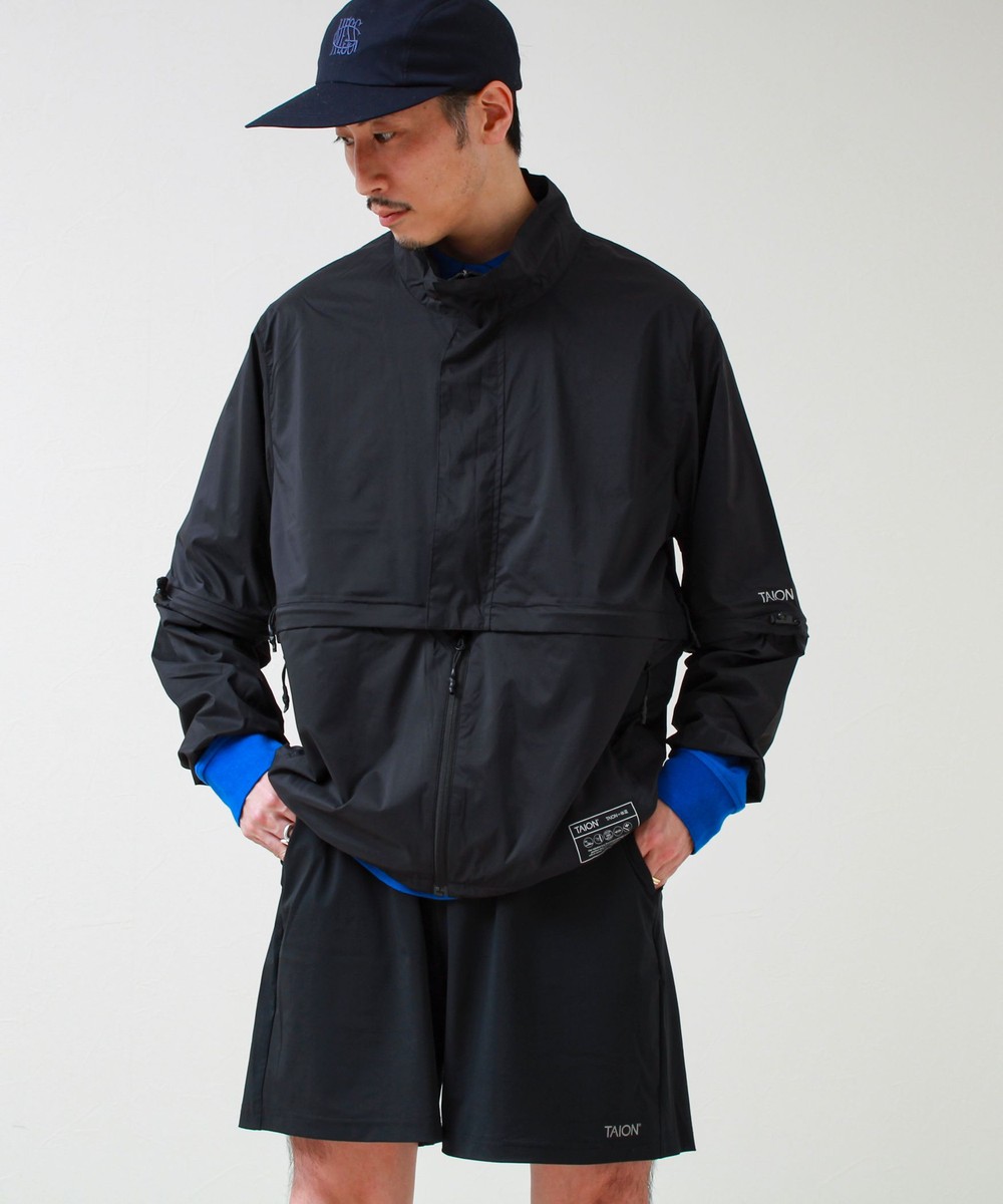 【TAION/タイオン】HI-NECK W-ZIP DETACHABLE LIGHT JACKET