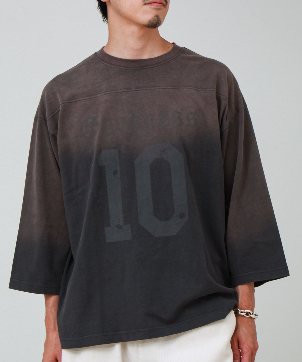 GOODNESS フェード フットボール 七分袖 Tシャツ