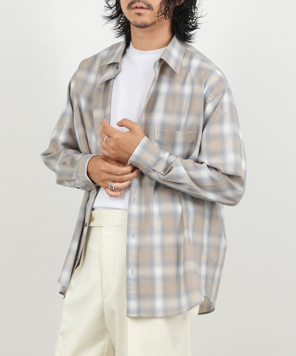 ウール オンブレチェック レギュラーシャツ 26AW
