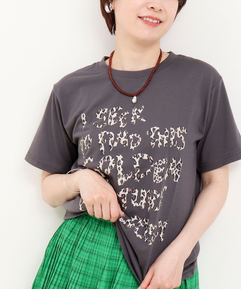 ヒョウ柄ロゴTee