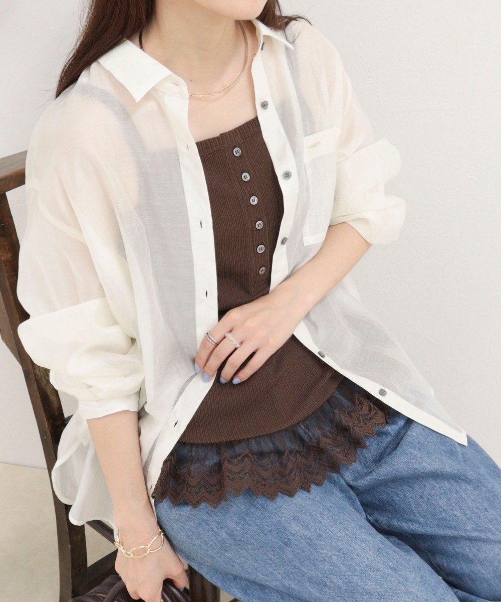 ［WEB限定 SPECIAL SALE！］シアーシャツ