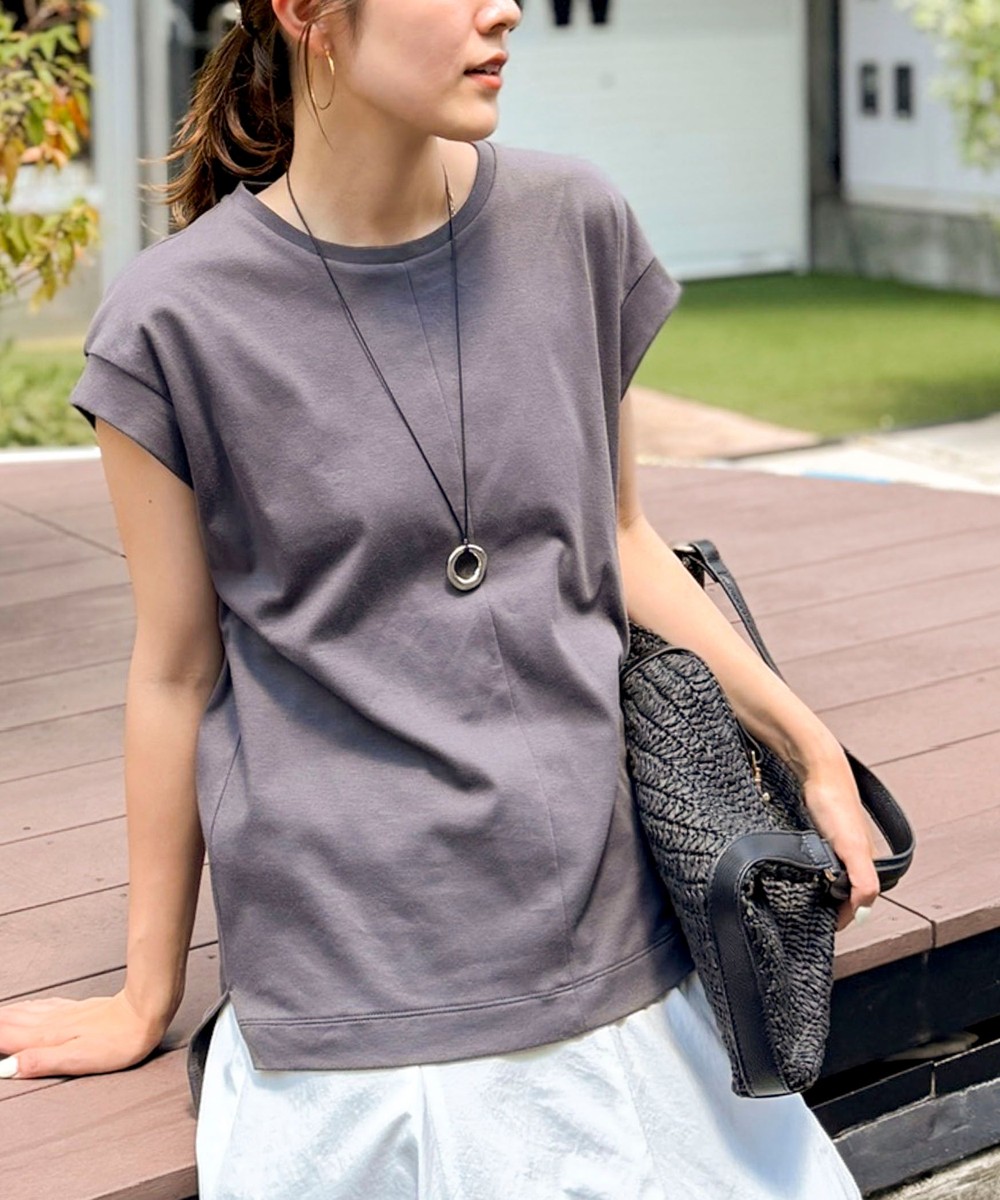 《ノーリーズオリジナル美容Tシャツ》シルクアミノ酸加工オーバーノースリーブ