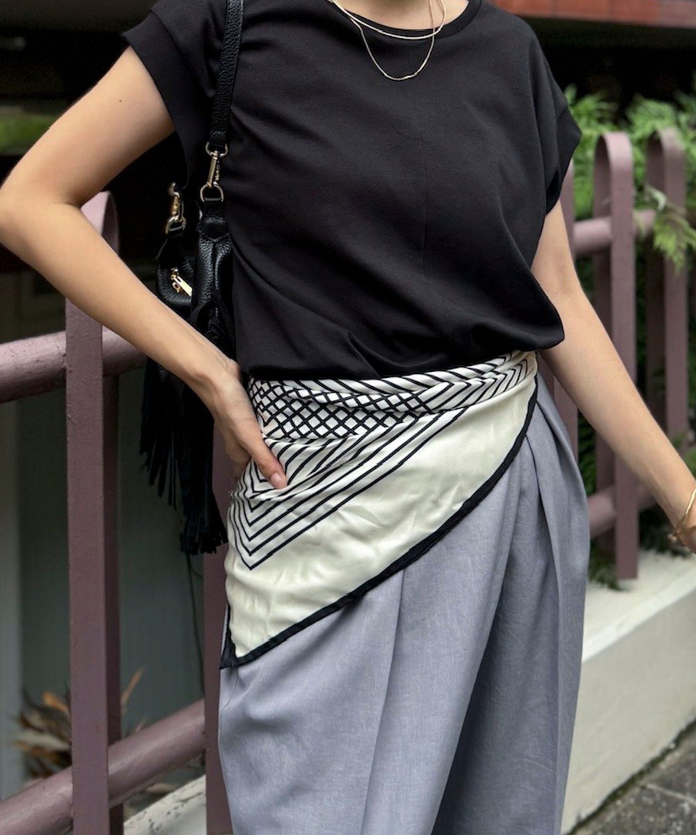 【AENEIS/エイネス】MINIMAL ILLUSION SILK SCARF & SHAWL