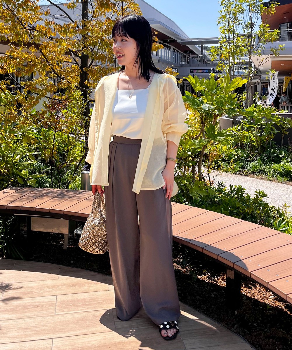 シアーリネンライクフードシャツ
